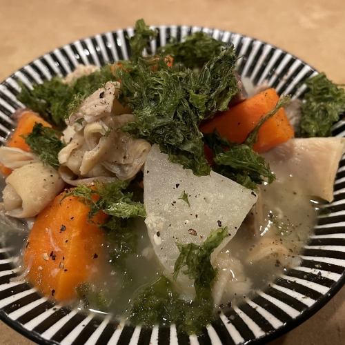 あおさのりの塩もつ煮