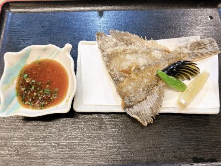 Deep-fried boneless flatfish