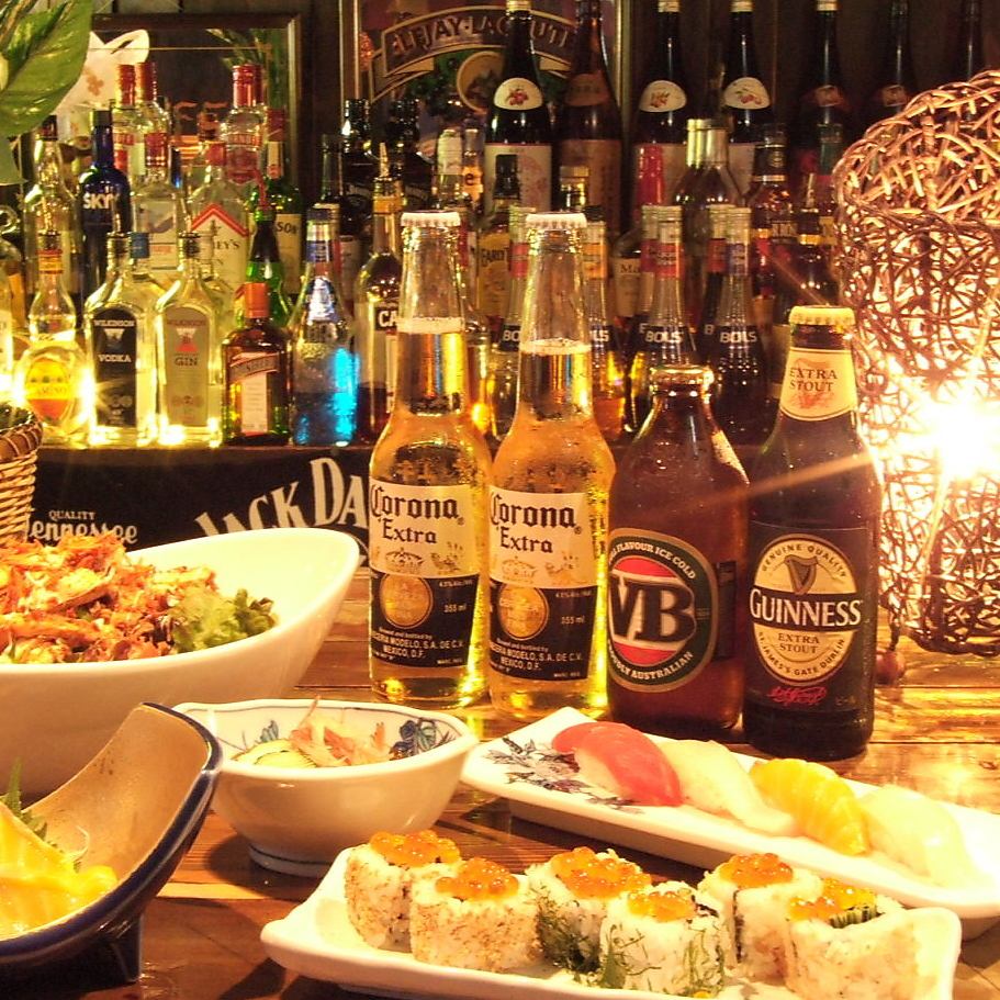 〆のお寿司やスイーツなど豊富に取り揃え。豪華飲み放題も◎