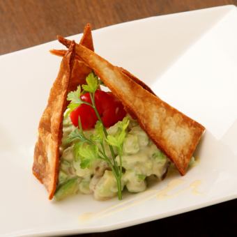 Tuna and avocado tartar ~ with chips ~