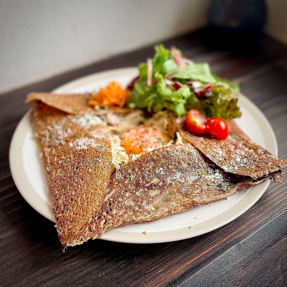 Try our specialty, the French home-cooked "Buckwheat Galette"