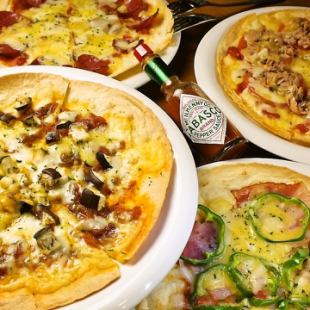 Make reservations until the day before [even from the first party!] All-you-can-drink and includes 1 pizza and fries per person! 3,300 yen for 2 hours!