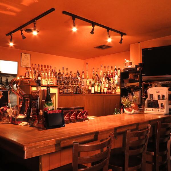 The counter seats with lots of whiskeys are flat 0 You can stop by next time ◎ One person is also welcome.