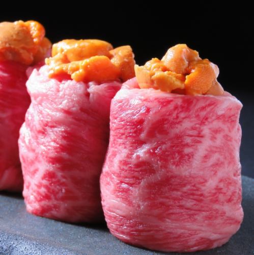 Luxury x luxury ... [Over 2 kg! Tomahawk & domestic Wagyu beef and sea urchin roasted sushi] 2.5h all-you-can-drink course 8 dishes 7,000 yen ⇒ 6000 yen