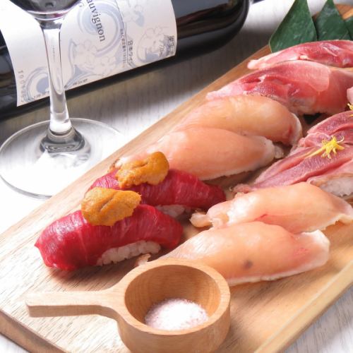 Meat sushi that goes well with wine ★