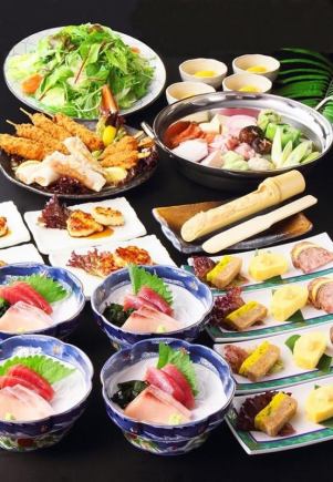 Full stomach course <<10 dishes in total>> 4 people ~ 4,000 yen per person (2 hours of all-you-can-drink included)