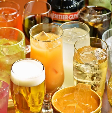 サワー、カクテルはもちろん、ビールもワインも日本酒も！