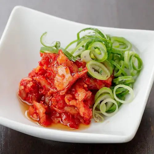 차가운 녀석 / 오이 한잔 절임 / 토마토 슬라이스 / 타코와사 / 안주 우즈라 / 닭 껍질 폰 식초 / 차가운 토마토 소금 다시마