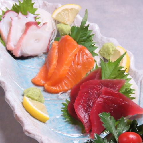 刺身三点盛り