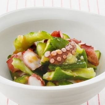 たこと胡瓜の梅和え