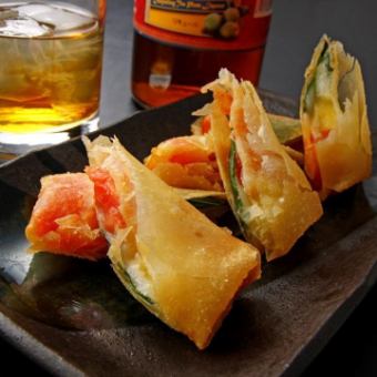 イタリアン風トマトチーズ春巻き