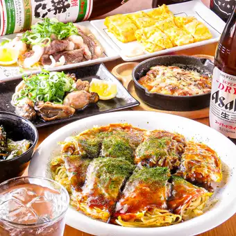 尽情享用Youkeya的众多特色美食!包括红叶猪排和烤生蚝。● 6000日元(含税),即可享用8道菜,并畅饮2小时。