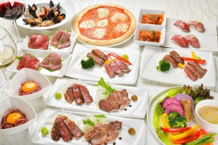 [All-you-can-eat Wagyu A course] 14 dishes total 9,000 yen (tax included)