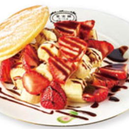 チョコいちごバナナパンケーキ