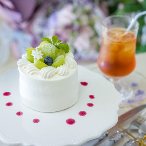 【Cafe】シャインマスカットのショートケーキset