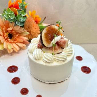 《カフェset》いちじくとアールグレイのショートケーキ【お1人様2,500円(税込)】