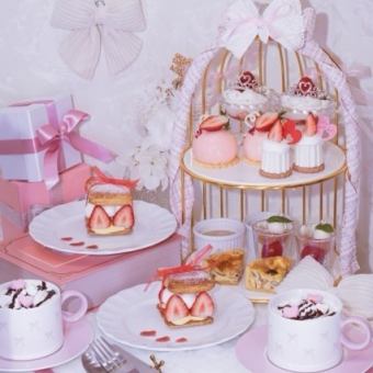 ≪13:00～≫ハートプリンセスアフタヌーンティー(フリードリンク＋ココア付)【お1人様5,500円】
