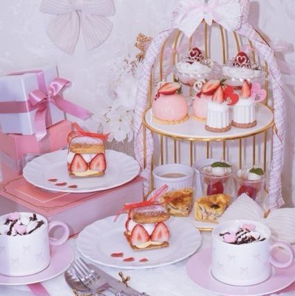 【いちごを堪能できるアフターヌーンティ♪】ハートプリンセスアフターヌーンティーお1人様5,000円(税込)