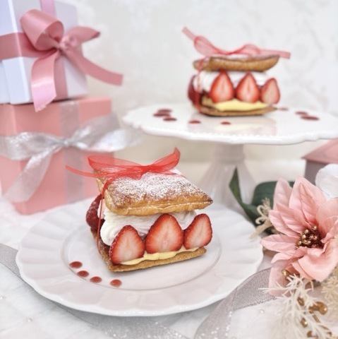 【可愛すぎて推せる！#映え】ミルフィーユカフェセットお1人様2,500円(税込)