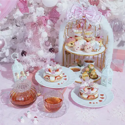 ≪13:00~≫ Snow Ribbon Christmas Afternoon Tea (with free drinks) [¥5,000 per person]