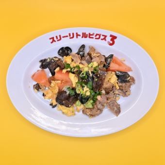 玉子と豚肉トマト炒め