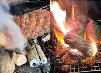 《絶品国産牛ステーキ＆魚介類》炭火焼きコース_