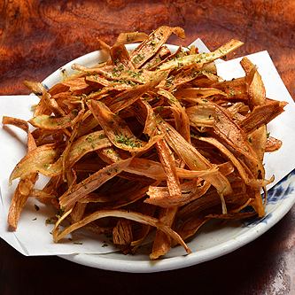 A mountain of burdock chips!