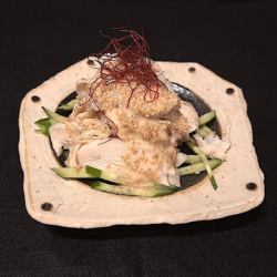 蒸し鶏の棒棒鶏