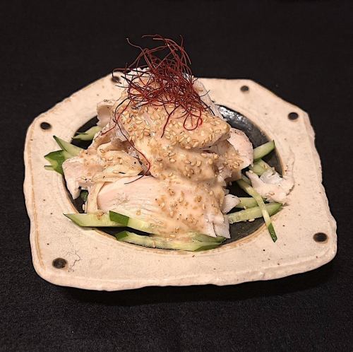 蒸し鶏の棒棒鶏