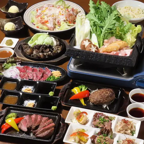 【九州産肉を堪能♪】宮崎牛・九州産鶏！肉肉コース!9品6000円(税込)生ビールOK飲放付7500円(税込)