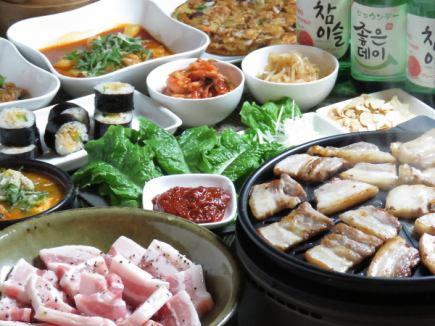 Night only! Samgyeopsal course ☆ 3,100 yen → 2,800 yen with coupon *No all-you-can-drink option