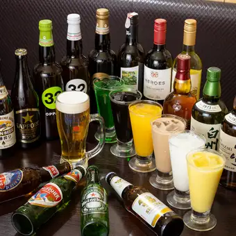 ☆2次会利用にも最適☆2時間単品飲み放題1628円(税込)
