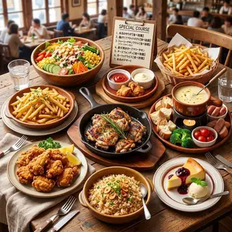 【★大満足！飲み会コース★】チーズフォンデュも含め3時間食べ飲み放題コースが6000円（税込）