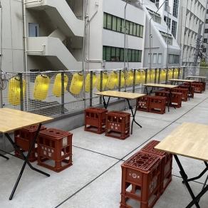 【BBQテーブル席】【感染症対策ばっちり！安心安全◎】屋外なので、感染症対策も完璧です！お席の感覚も工夫させていただいておりますので安心してお食事をお楽しみいただけます★ご不明点などありましたら、お気軽にご相談ください♪