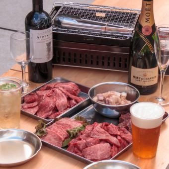 【土曜のご予約】10名様～2H飲み放題付き★屋上でルーフトップBBQプラン6,500円　持ち込みもOK♪