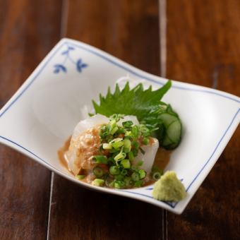 愛媛産 真鯛刺し~胡麻醤油和え~