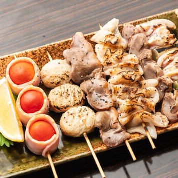 手作り串焼き　各種ご用意しております！