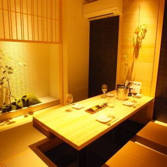 A horigotatsu private room where you can sit comfortably